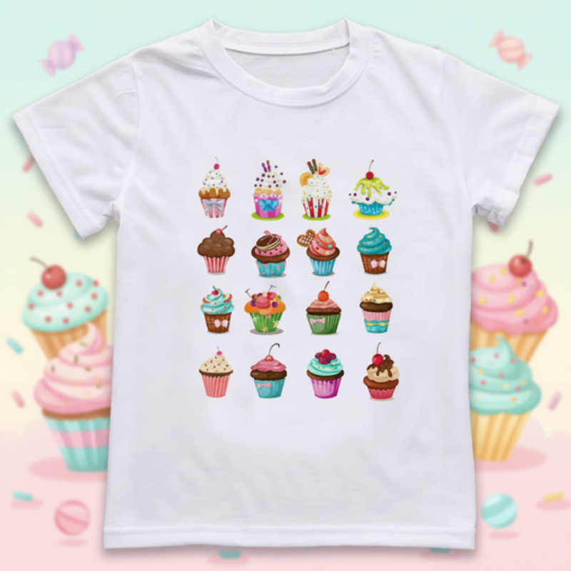 Boys & Girls Summer Tee – Comfort & Playful – Fun Print Kids T-shirt
