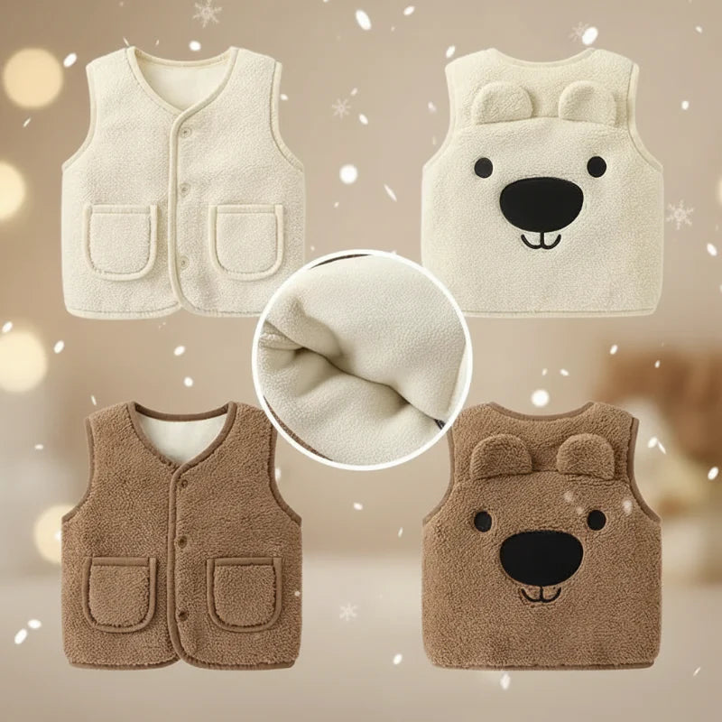 Baby Bear Fleece Vest – Warm & Soft – Children's Bear Vest
