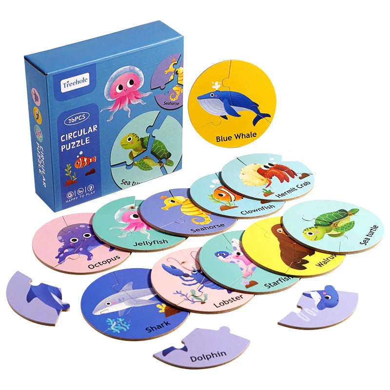 Animal Match™ – Spin & Discover – 3-Piece Puzzle