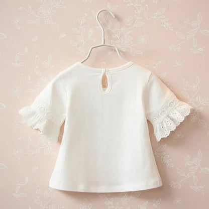 Girls Trumpet Sleeve Top – Elegant & Comfort – Lace Sleeve