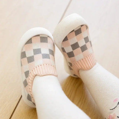 Mini Fashion™ - Checked Pattern - Flexible Slip-On Shoe