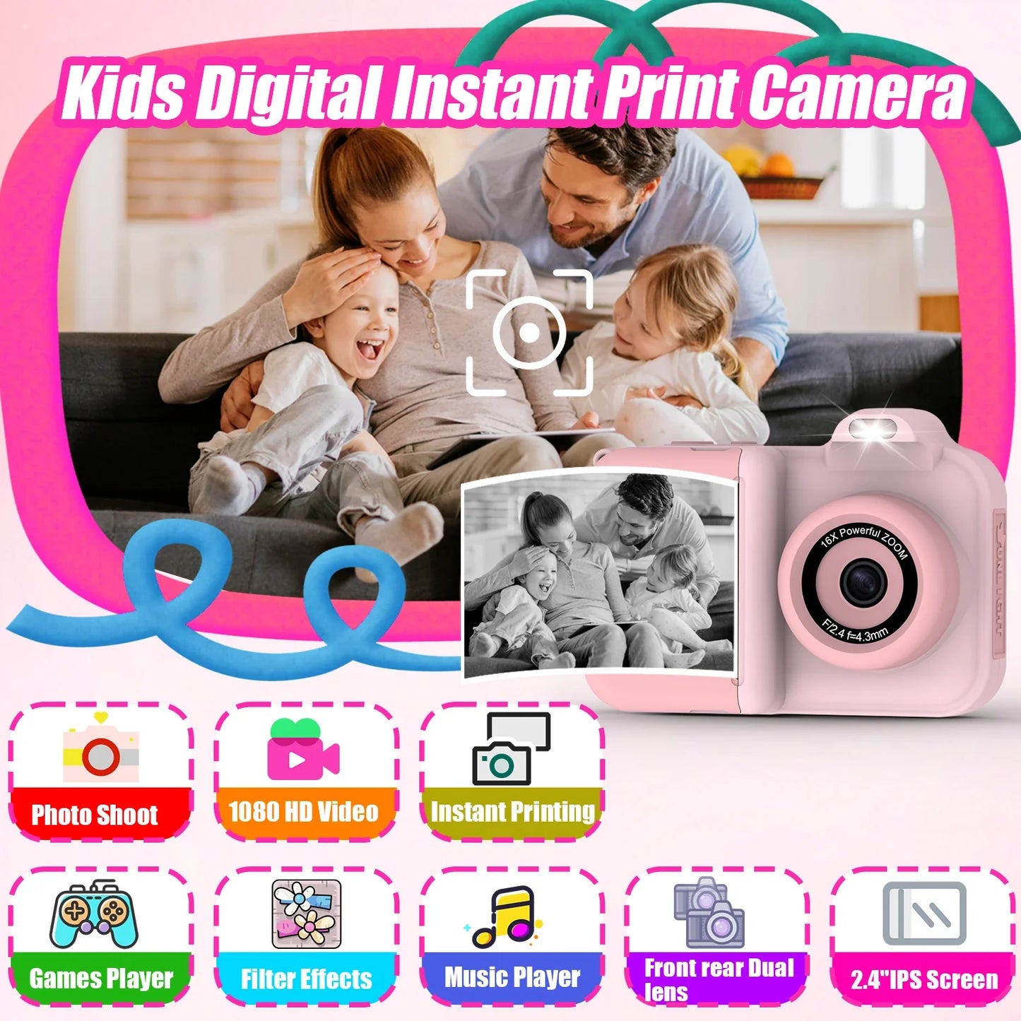 Instant Print Camera – Creative & Interactive – Instant Kids Camera