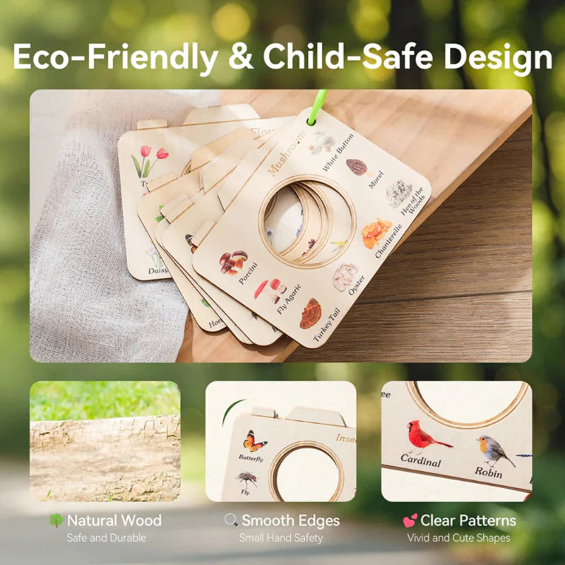 NatureBook – Nature Discovery Set – Educational Wooden Viewfinder