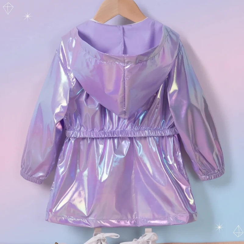 LumiBreeze – Shiny & Light – Children's Rain Jacket with Hood