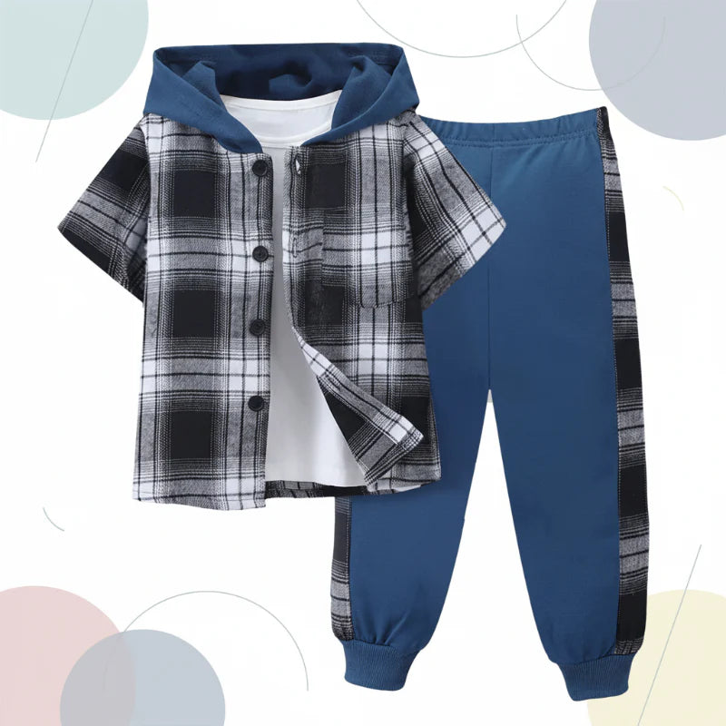 Boys Checkered Outfit – Trendy and Comfortable – Checked Children's Clothing Set