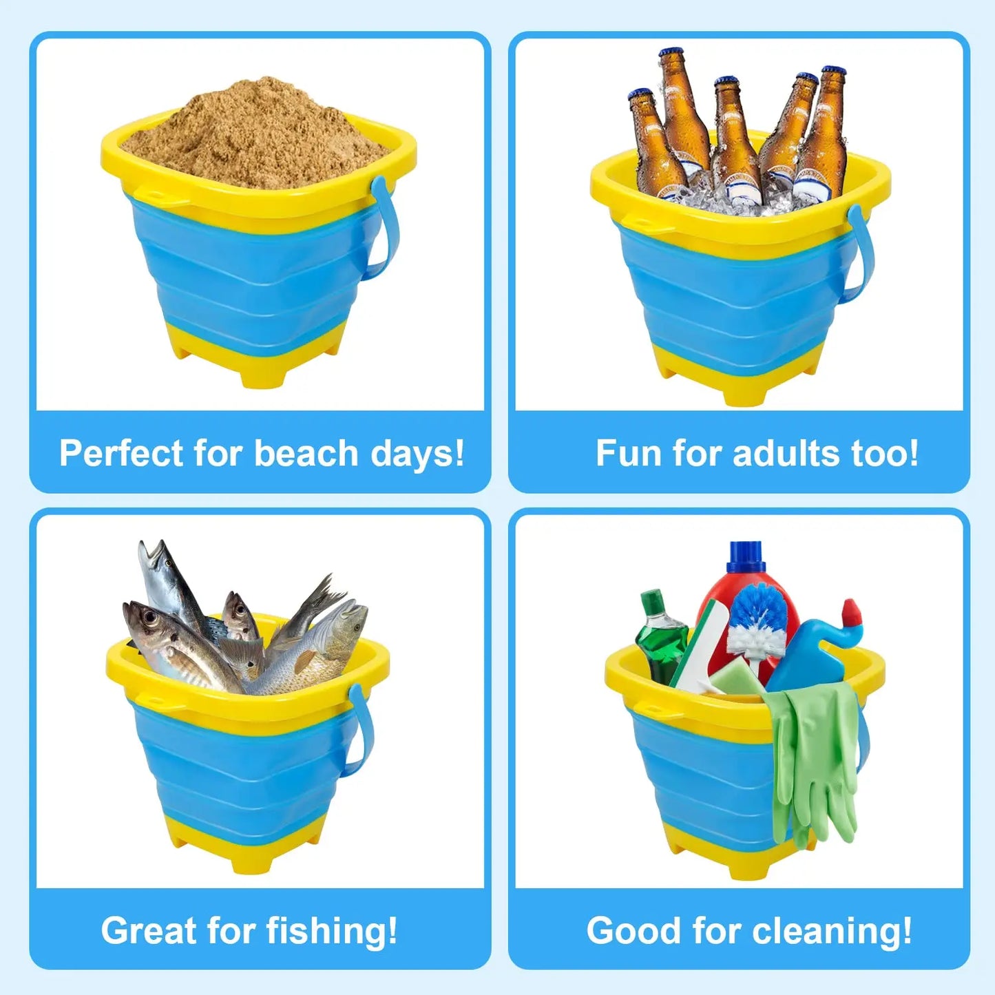 Foldable Bucket™ - Foldable Holiday Fun - Collapsible Bucket