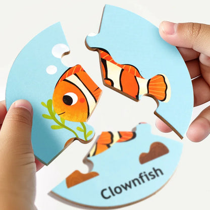 Animal Match™ – Spin & Discover – 3-Piece Puzzle