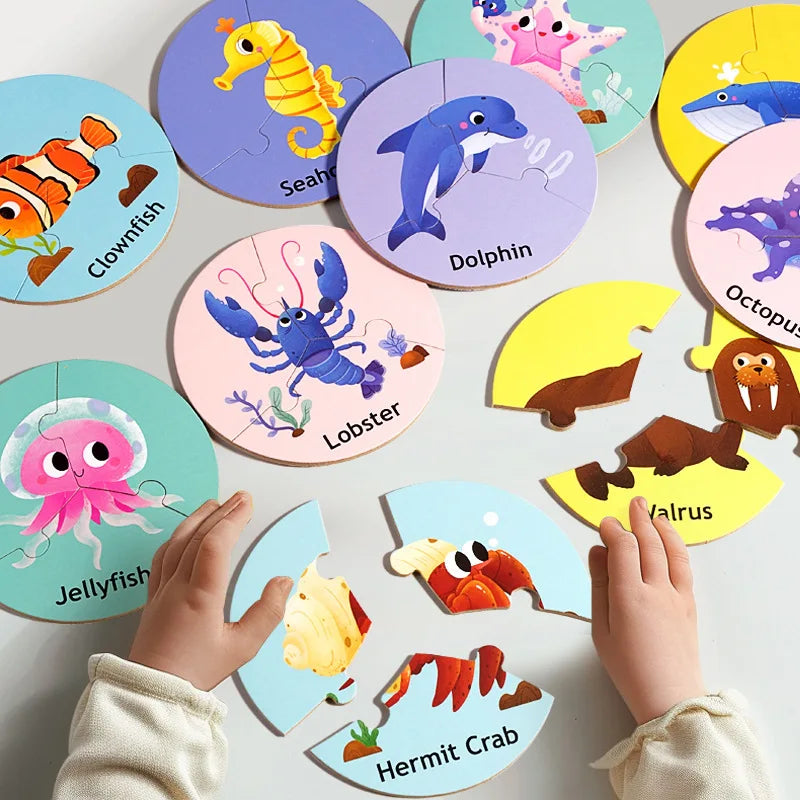 Animal Match™ – Spin & Discover – 3-Piece Puzzle
