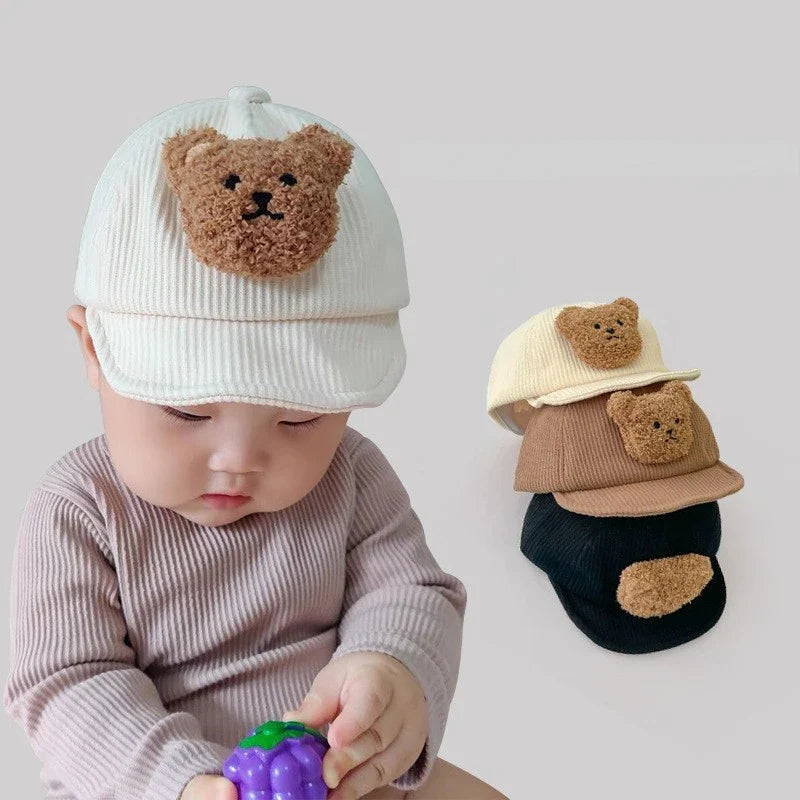 Mini Fashion - Cool & Cute - Corduroy Kids Cap Bear