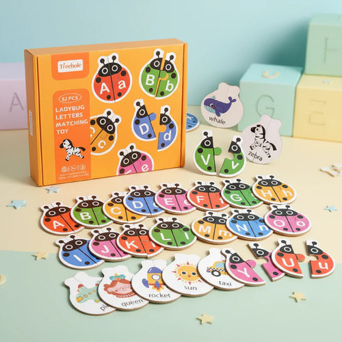 Kids Wooden Puzzle | Letter Matching | Alphabet Learning Unisex Design