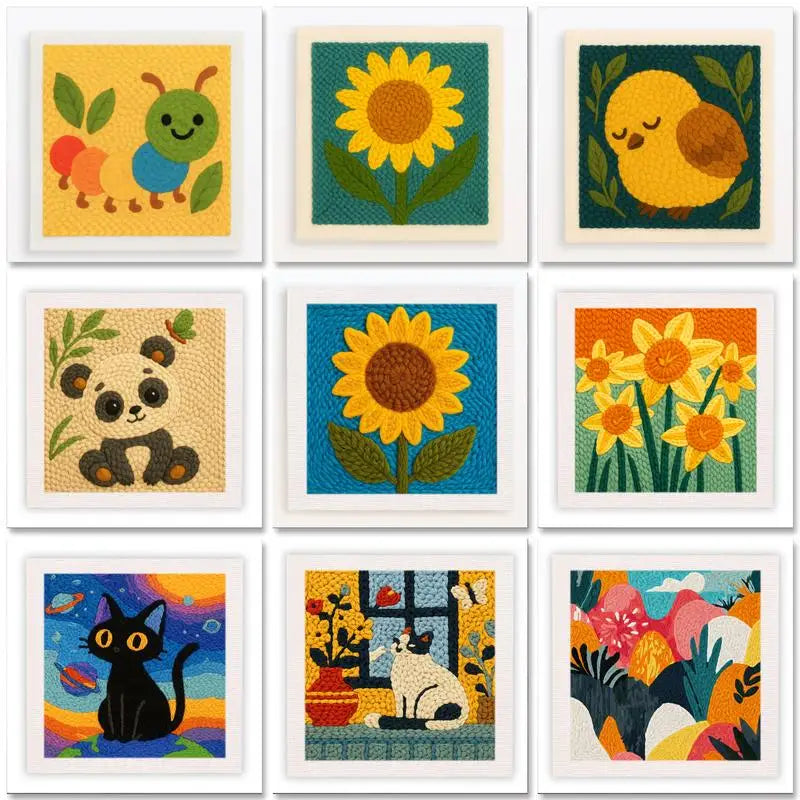Kids Embroidery Kit | Animal Design | Beginner Friendly Unisex Design
