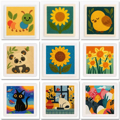 Kids Embroidery Kit | Animal Design | Beginner Friendly Unisex Design