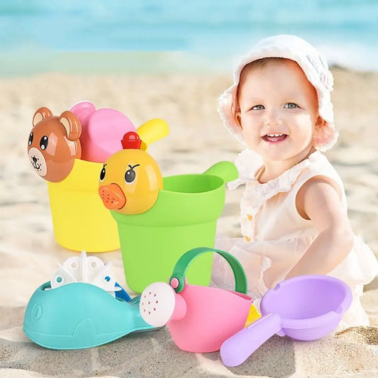 Kids Bath Toy Set | Water Bucket | Pouring Cups Elastic Waistband