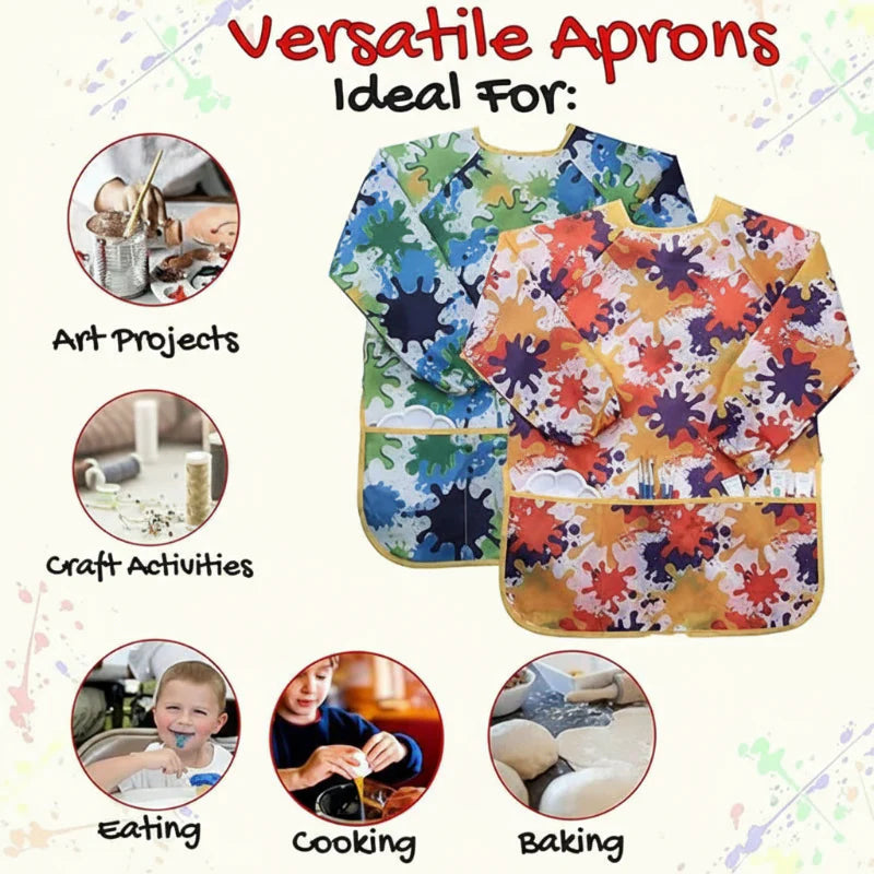 ArtEase – Colorful & Water-Repellent – Paint Smock for Kids