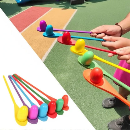 Wooden Egg Spoon Game – Motor Skills & Learning – Egg Race Balance Game