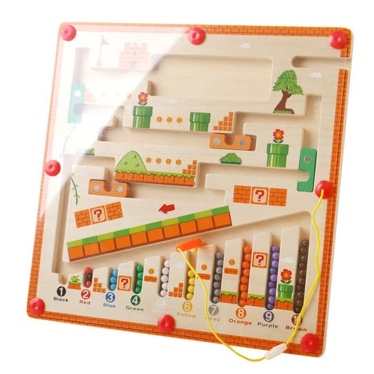 Kids Magnetic Maze Puzzle | Wooden Construction | Boys and Girlss