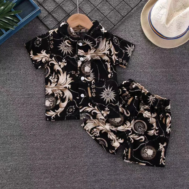Mini Fashion™ - Fresh & Cheerful - Floral Boys Set