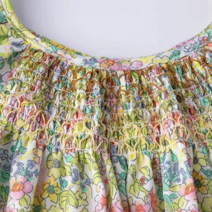 Floral Dress – Light & Airy – Girls Flutter Sleeve Dress