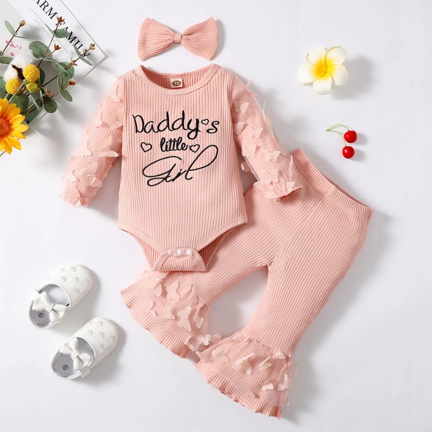 Mini Fashion™ - 'Daddy's Little Girl' - Girls Romper & Pants