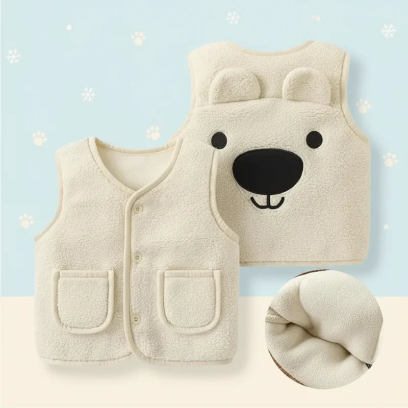 Baby Bear Fleece Vest – Warm & Soft – Children's Bear Vest