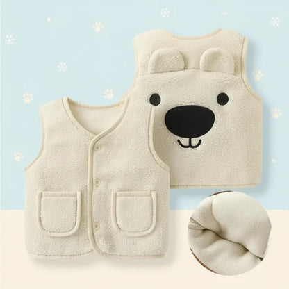 Baby Bear Fleece Vest – Warm & Soft – Children's Bear Vest