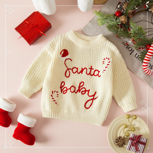 Kids Sweater | Text Design | Long Sleeve Pullover Comfortable Design