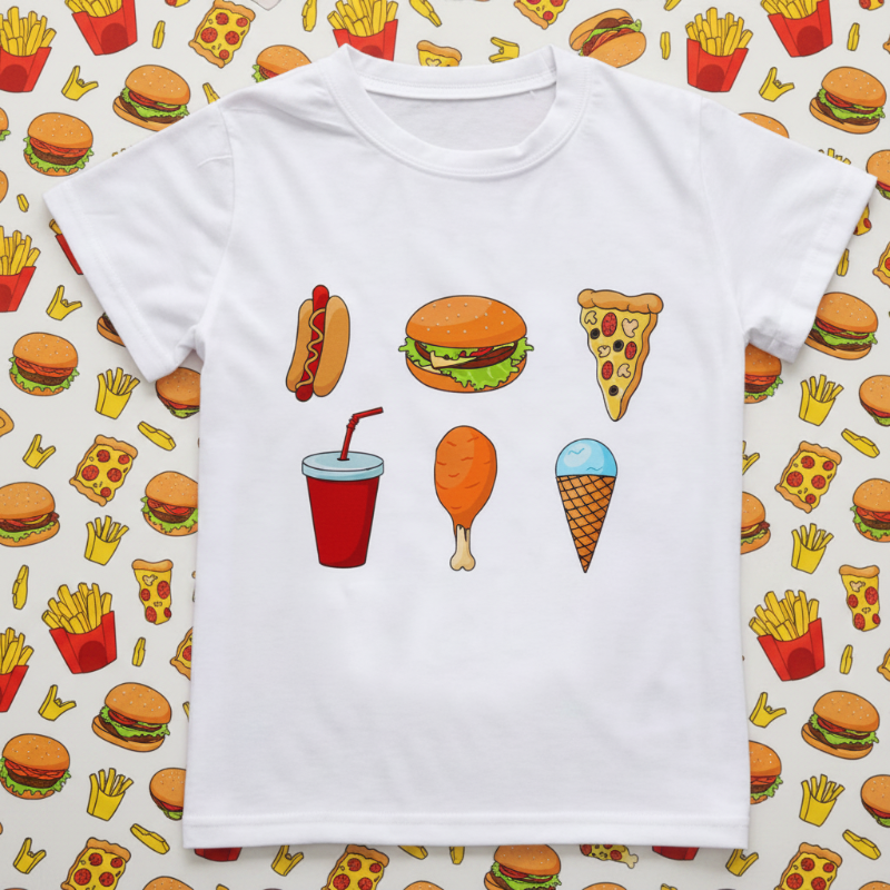 Boys & Girls Summer Tee – Comfort & Playful – Fun Print Kids T-shirt