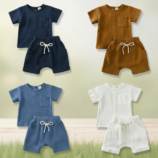 Kids Summer Outfit Set | Cotton Fabric | Two Piece Boys and Girls