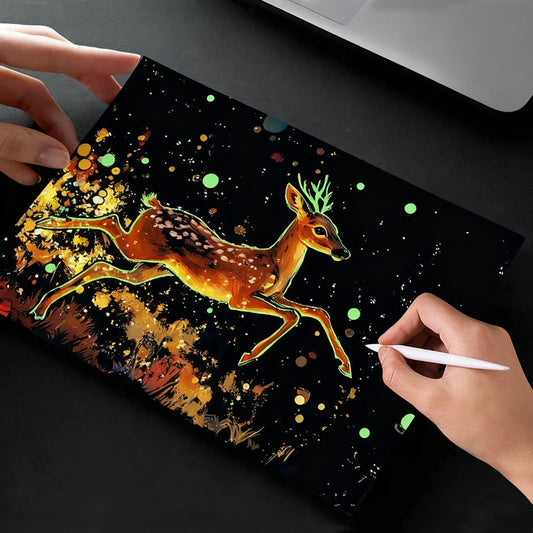 Kids Scratch Art Cards | Glow Dark Design | Craft Activity for Boys