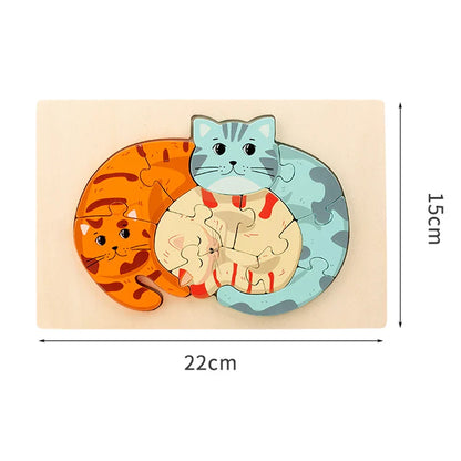 Animal Puzzle™ – Discover & Learn – Cartoon Wooden Puzzle