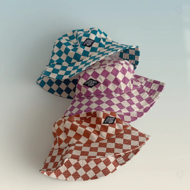 Bucket Hat – Cute & Protective – Kids Checkered Hat