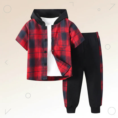 Boys Checkered Outfit – Trendy and Comfortable – Checked Children's Clothing Set