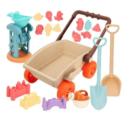 Kids Beach Cart Set | Sand Toys | Outdoor Play Unisex Design Cotton