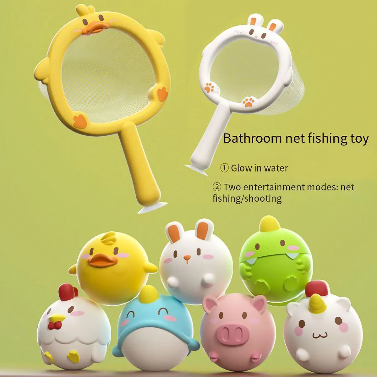 Squeaky Splash™ – Bath Party – Fishing Net in Bath