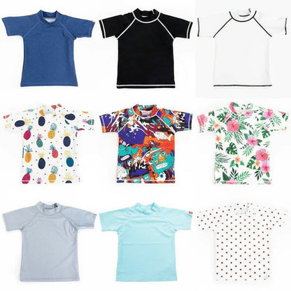 SunnyGuard – Summer & Protective – Anti-UV Kids Swim Shirt with Short Sleeves
