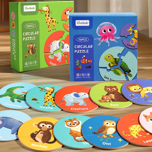 Kids Puzzle Game | Animal Match Spinner | Multi Piece Soft Fabric