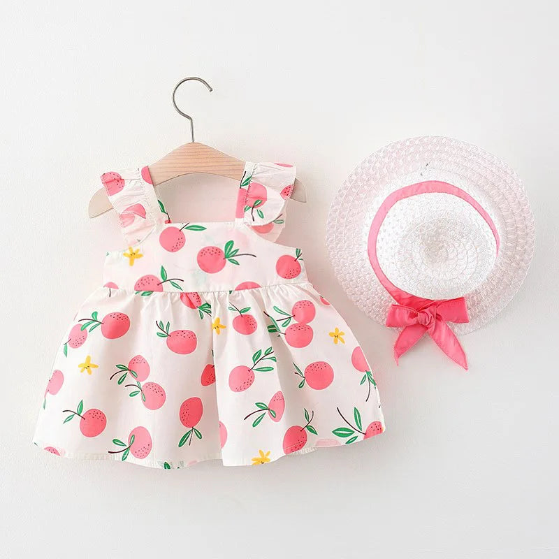 Mini Fashion™ – Sweet & Summery – Fruit Dress (incl. FREE straw hat)