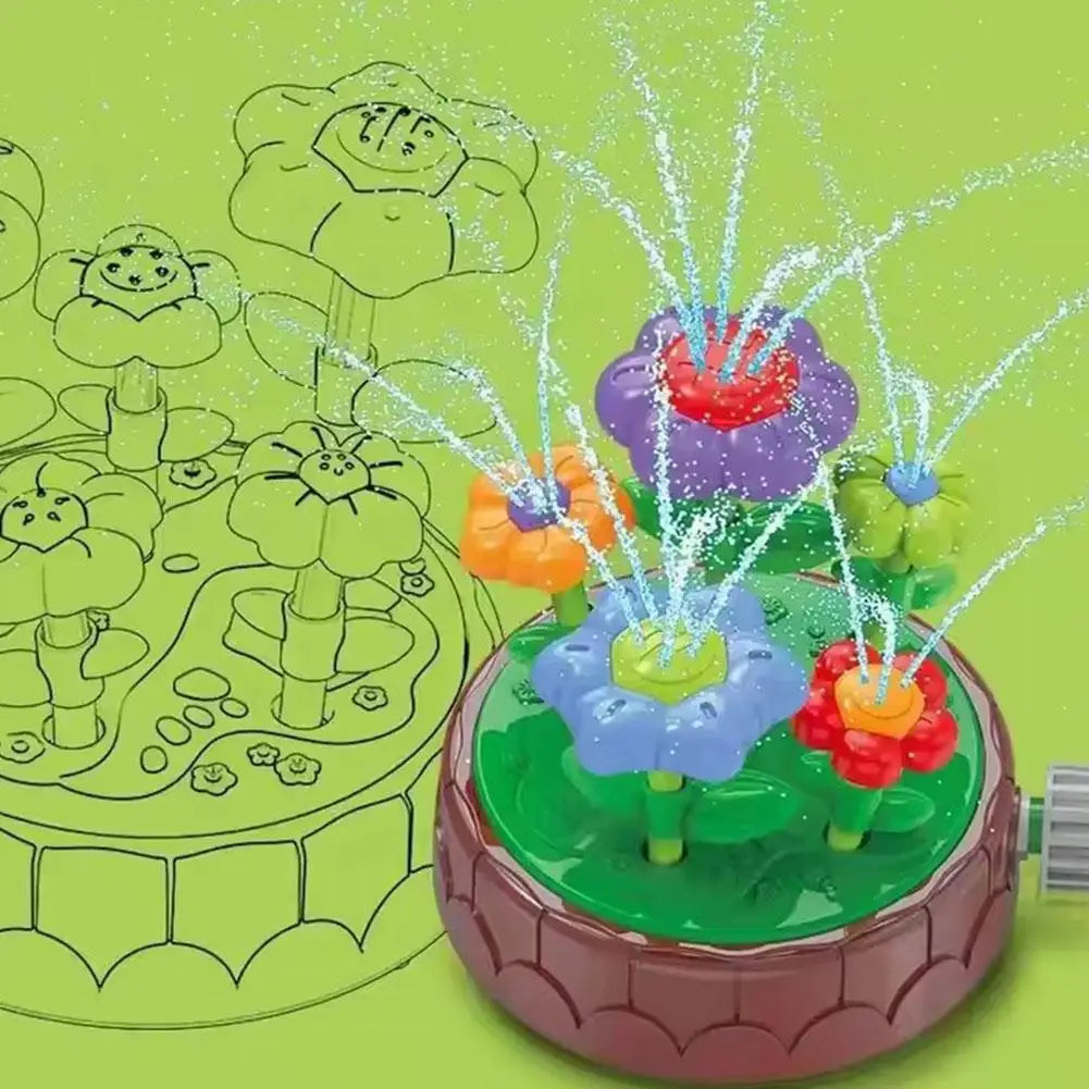Aqua Bloom - Spin & Splash - Water Play Toy Flower Sprinkler
