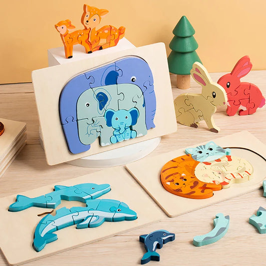 Kids Animal Puzzle | Wooden | Educational Learning Toy Unisex Design
