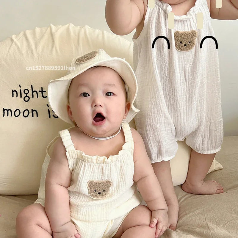 Mini Fashion™ - Cool & Comfortable - Baby Overalls with Hat