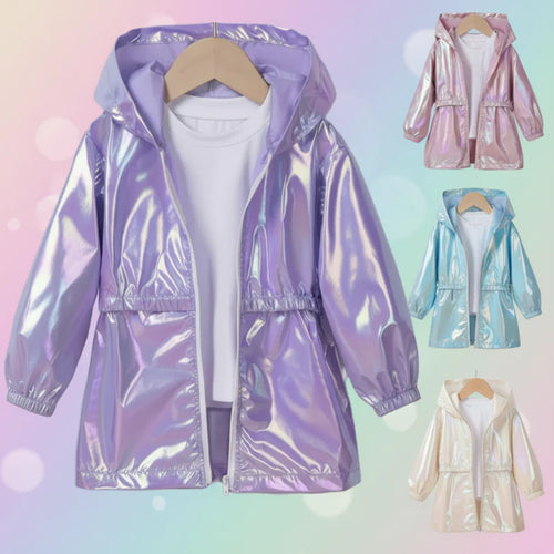 LumiBreeze – Shiny & Light – Children's Rain Jacket with Hood