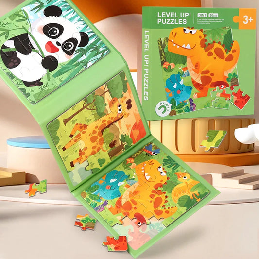 Kids Magnetic Puzzle Book | Animal Friends | Travel Unisex Design