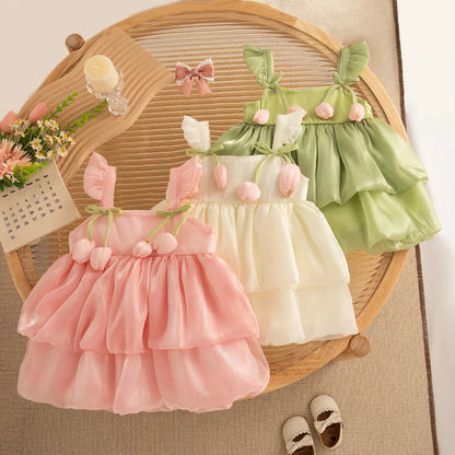 Tulip Mesh Dress – Elegant & Comfort – Kids Dress