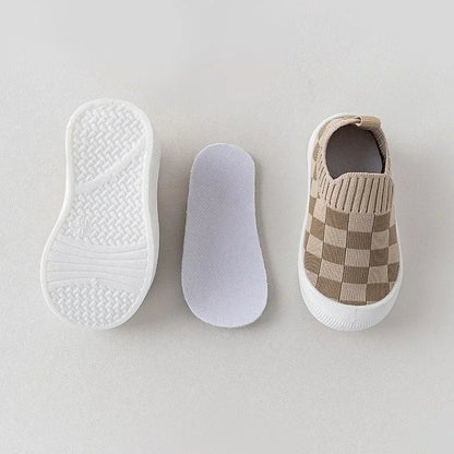 Mini Fashion™ - Checked Pattern - Flexible Slip-On Shoe
