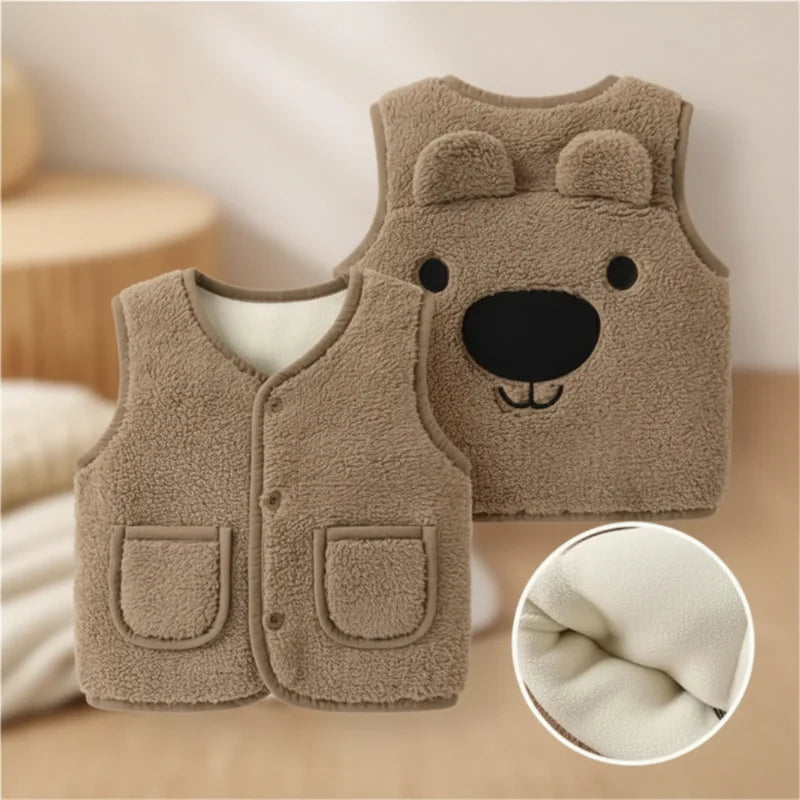 Baby Bear Fleece Vest – Warm & Soft – Children's Bear Vest