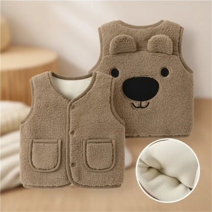 Baby Bear Fleece Vest – Warm & Soft – Children's Bear Vest