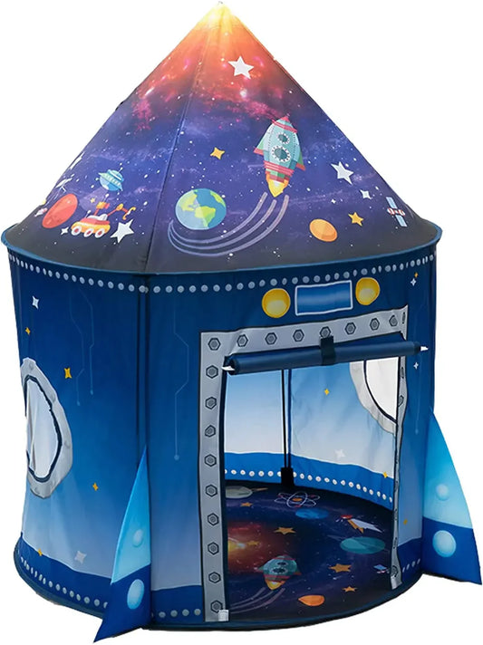 Kids Play Tent | Rocket Ship Design | Pop-Up Lightweight Design Soft