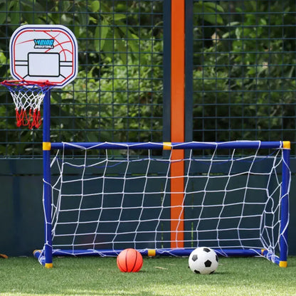 Kids Ball Games - Double Play Fun - Soccer & Basketball Toy Set