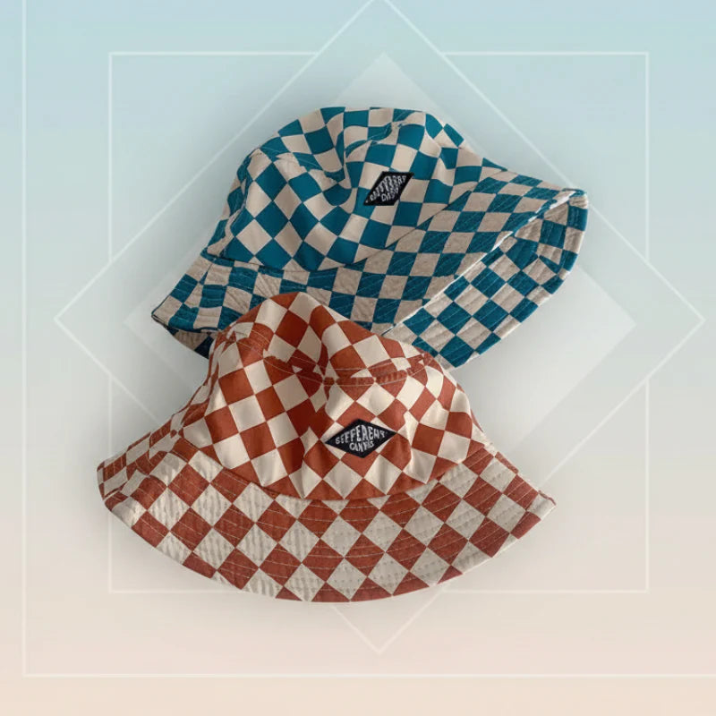 Bucket Hat – Cute & Protective – Kids Checkered Hat