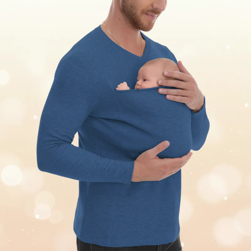 Kangaroo Pocket Shirt – Comfortable & Handy – Baby Carrier T-shirt for Men